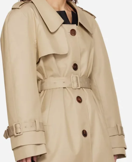 Elle Fanning Beige Trench Coat Cannes 2025