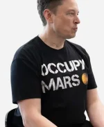 Elon Musk Occupy Mars Black Printed T-Shirt For Sale