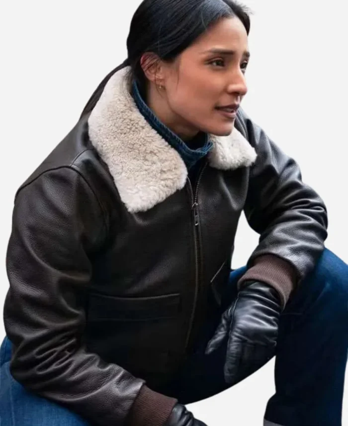 Emily Alabi FBI S07 Shearling Leather Jacket
