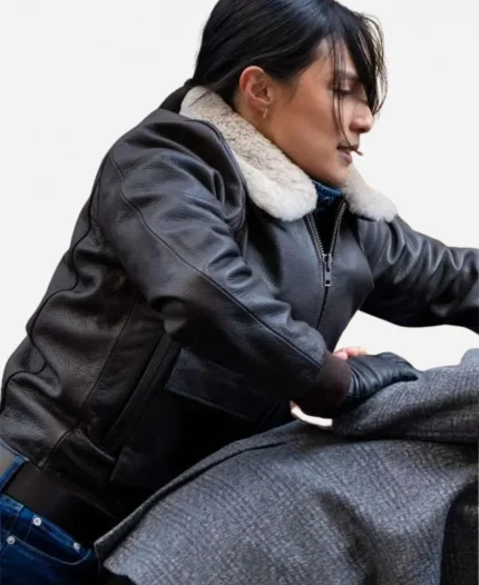 Emily Alabi FBI Shearling Jacket
