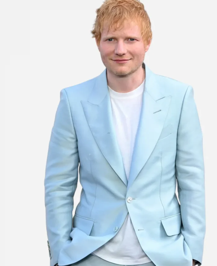 F1 Movie Premiere Ed Sheeran Blue Suit