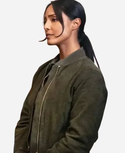 FBI S07 Dani Rhodes Green Suede Leather Jacket