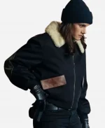 FBI S07 Maggie Bell Shearling Bomber Jacket