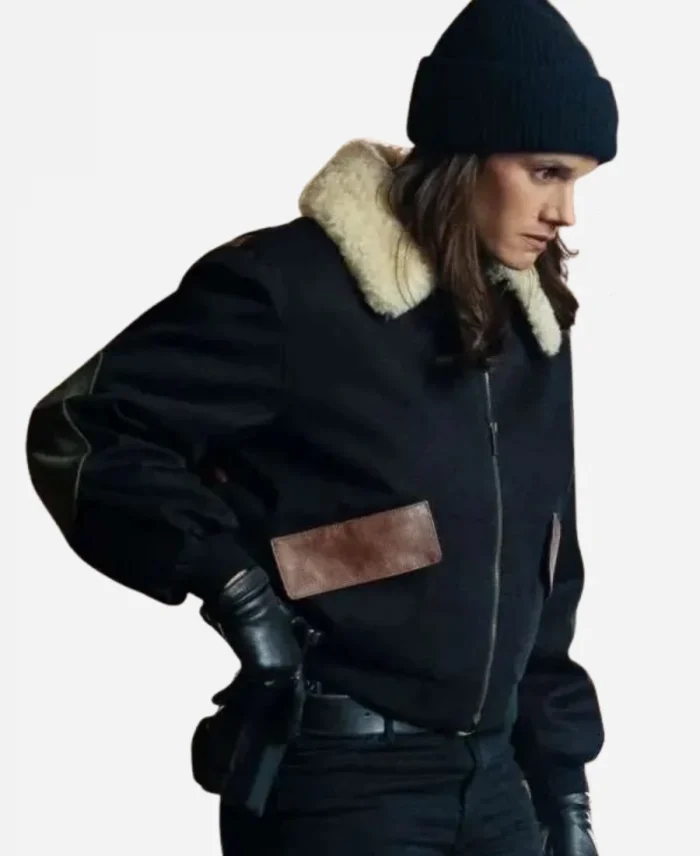 FBI S07 Maggie Bell Shearling Bomber Jacket