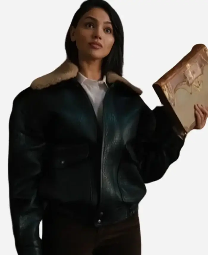 Fountain of Youth Eiza González Black Leather Jacket