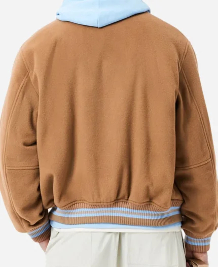 French Open 2025 Hugo Gelin Brown Bomber Jacket