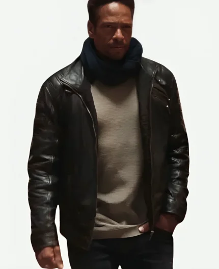 Gary Dourdan The Lost Princess 2025 Black Leather Jacket
