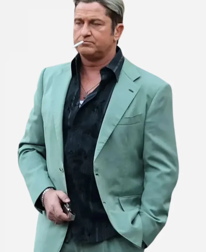 Gerard Butler In the Hand of Dante Green Blazer