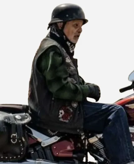 Gil Morales Movie Alexander and the Terrible, Horrible, No Good, Very Bad Road Trip 2025 Cheech Marin Black Leather Vest