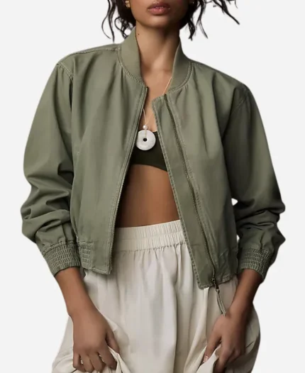 Ginny Miller Ginny & Georgia Season 03 Antonia Gentry Cotton Green Bomber Jacket