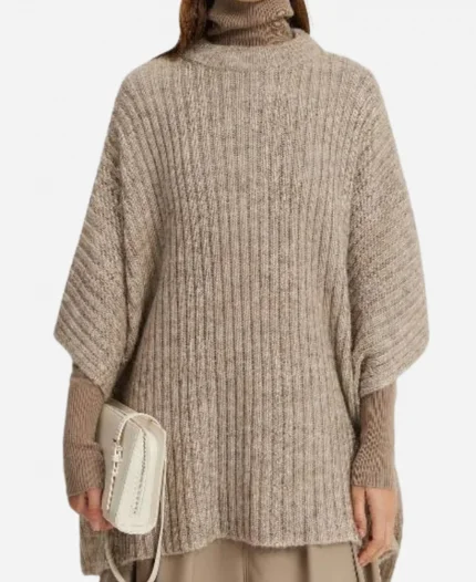 Ginny TV-Series Strife Season 02 Tina Bursill Taupe Knit Poncho