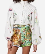 Gizelle Bryant Love Hotel S01 Bryant White Printed Blouse