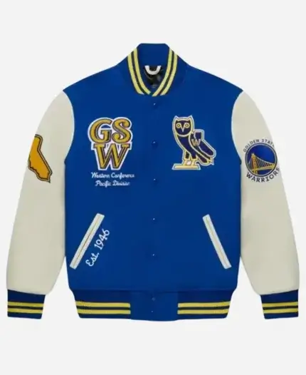 Golden State Warriors OVO Letterman Varsity Jacket