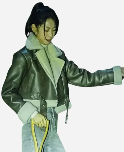 Gong Seung-yeon Karma 2025 Shearling Leather Jacket