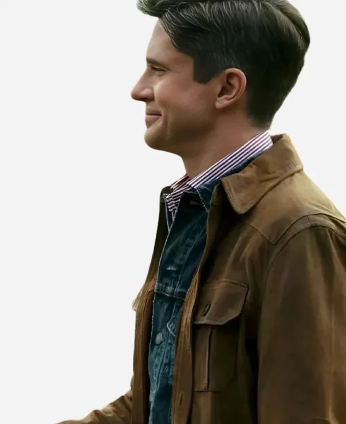 Grady The Waterfront SO1 2025 Topher Grace Brown Cotton Jacket