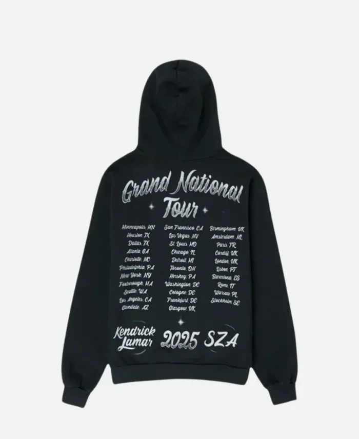 Grand National Tour 2025 Kendrick Lamar Gloria Bug Black Pullover Hoodie