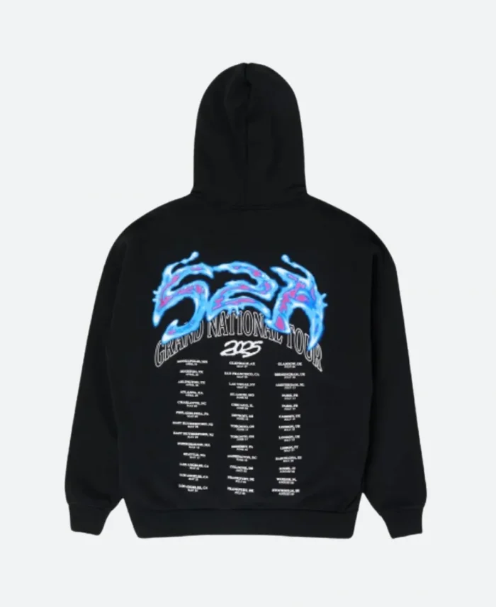 Grand National Tour 2025 Kendrick Lamar SZA Bug Black Pullover Hoodie