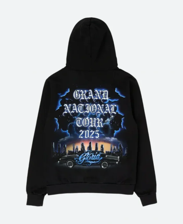 Grand National Tour 2025 Kendrick Lamar SZA Bug Black Pullover Hoodie