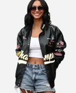 Greta Onieogou Indianapolis 500 Black Bomber Jacket