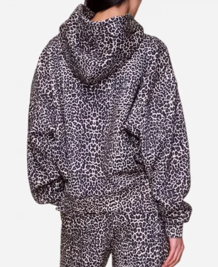 Guizio Cheetah Print Pullover Hoodie For Sale