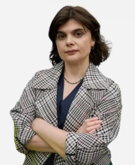 Gwyneth Keyworth Death Valley Season 01 DS Janie Mallowan Checkered Blazer For Sale