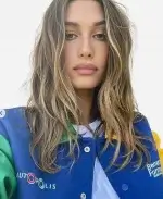 Hailey BieberFormula 1 Benetton Bomber Jacket