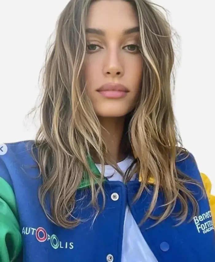 Hailey BieberFormula 1 Benetton Bomber Jacket