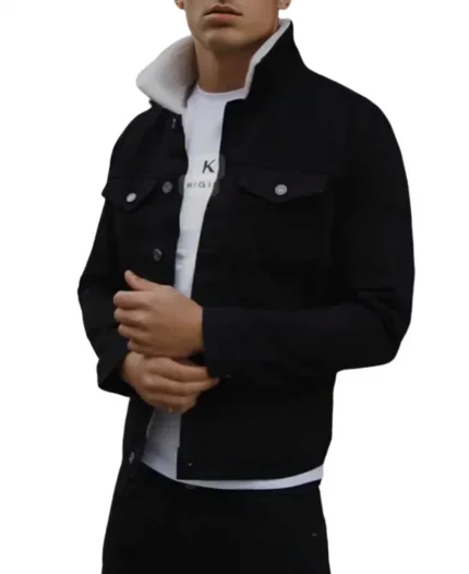 Heartstopper Ben Hope Black Cotton Shearling Jacket
