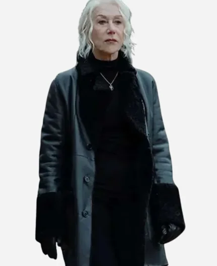 Helen Mirren MobLand Shearling Leather Coat