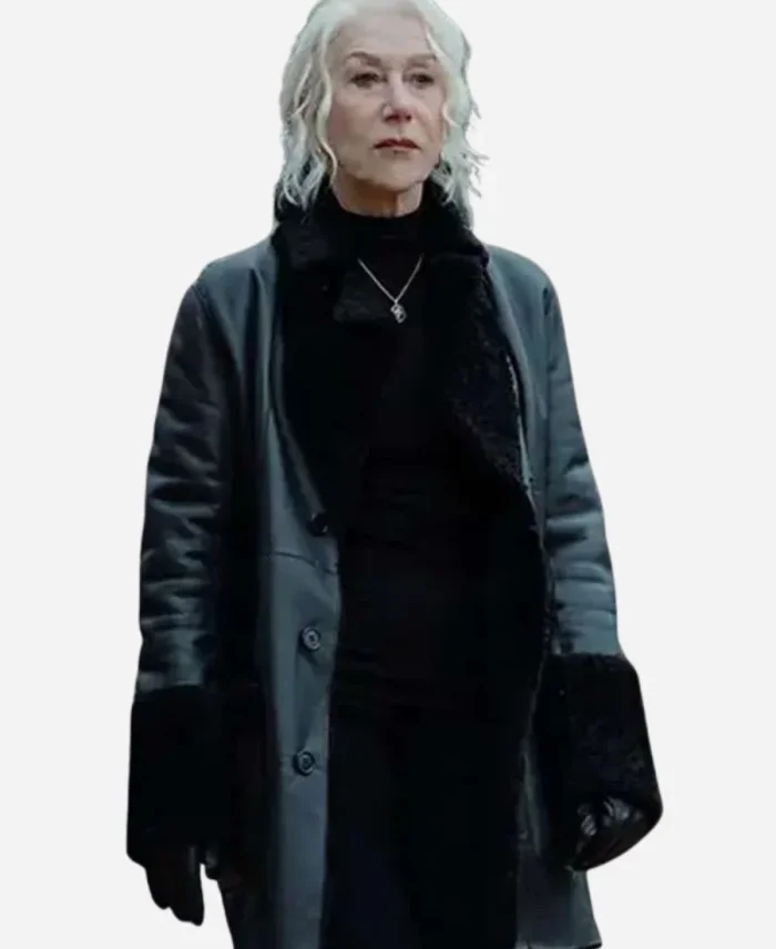 Helen Mirren MobLand Shearling Leather Coat