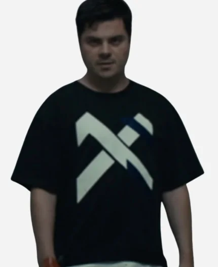 Hell Motel S01 Atticus Mitchell White Cross Front T-Shirt