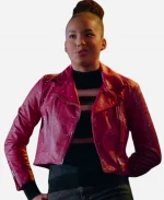 High School Musical The Series Sofia Wylie Pink Studded Leather Jacket