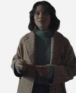 Imogen Tv Series Nine Perfect Strangers Season 02 Annie Murphy Plaid Coat