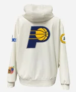 Jeff Hamilton NBA Indiana Pacers Zip-Up White Leather Jacket