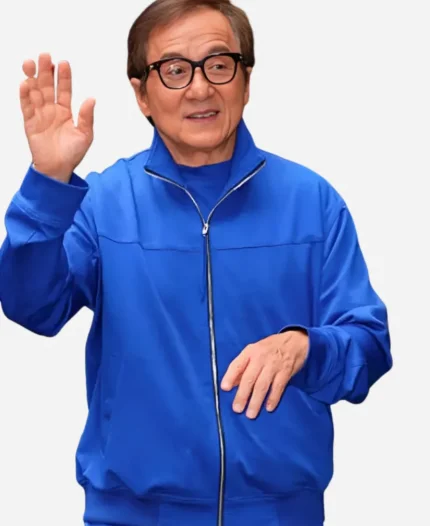 Jackie Chan NYC 2025 Blue Jacket