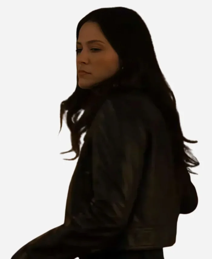 Jackie Tohn Nobody Wants This 2024 Black Leather Jacket