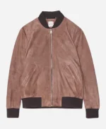 Jason Ralph 2025 Brown Leather Bomber Jacket