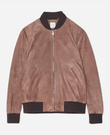 Jason Ralph 2025 Brown Leather Bomber Jacket