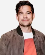 Jason Ralph 2025 Brown Suede Leather Bomber Jacket