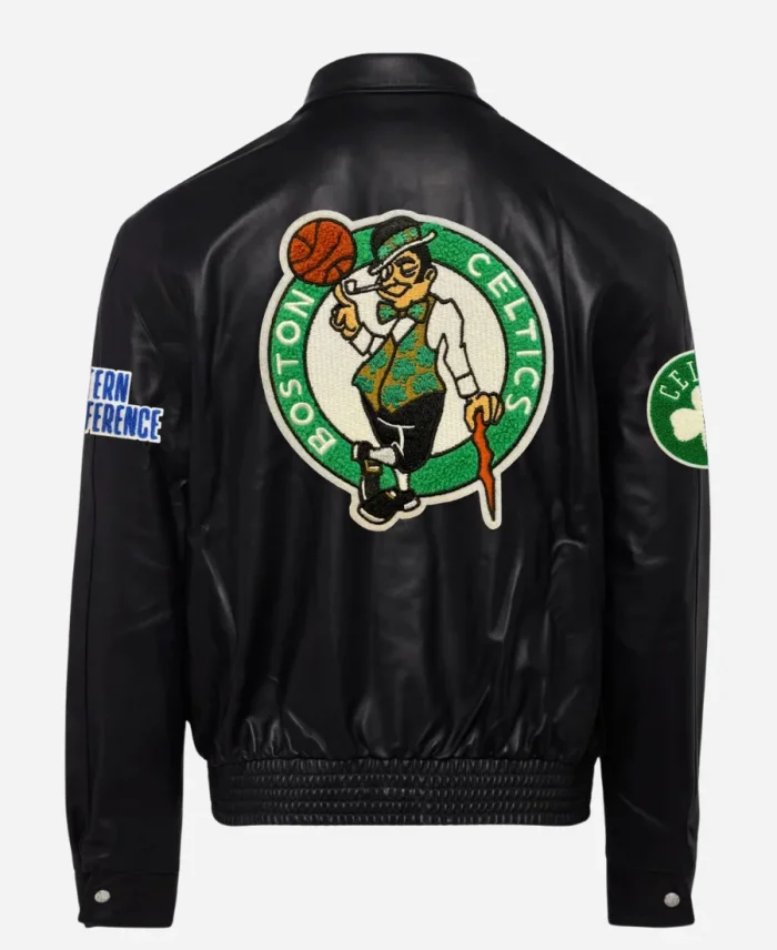 Jeff Hamilton NBA Boston Celtics Black Leather Jacket