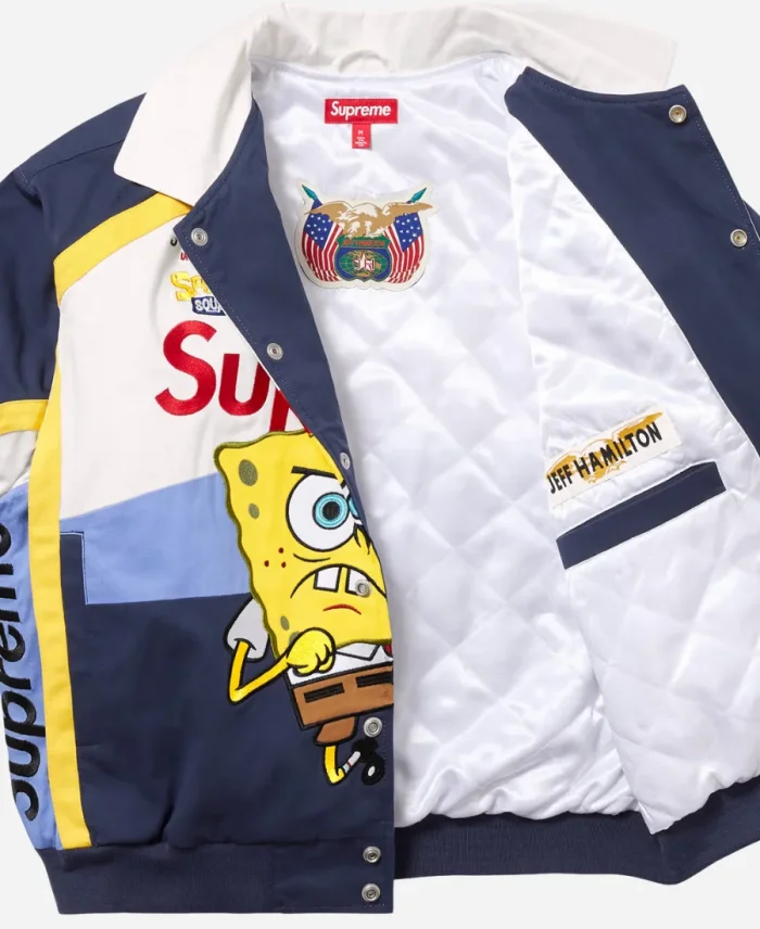 Jeff Hamilton Supreme Spongebob Squarepants Racing Jacket For Unisex