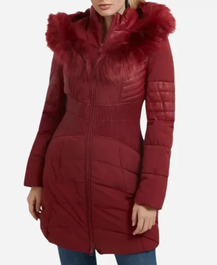 Jennifer Coolidge Riff Raff Red Puffer Jacket