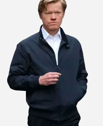 Jesse Plemons Zero Day 2025 Roger Carlson Blue Bomber Jacket