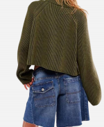 Jessi The Secret Lives of Mormon Wives Green Ribbed Sweater