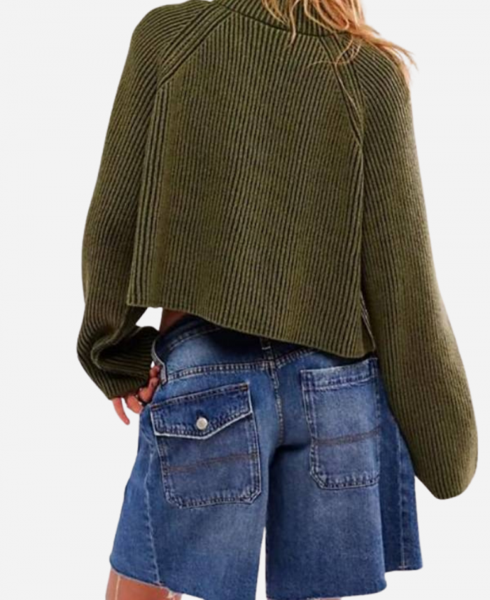 Jessi The Secret Lives of Mormon Wives Green Ribbed Sweater
