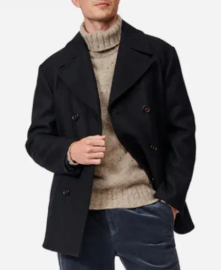 Joe Ginny & Georgia 2025 Raymond Ablack Black Wool Coat