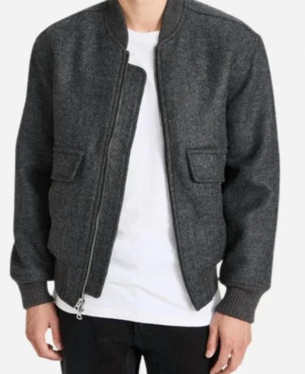 John Boyd FBI Season 07  Stuart Scola Grey Wool Bomber Jacket
