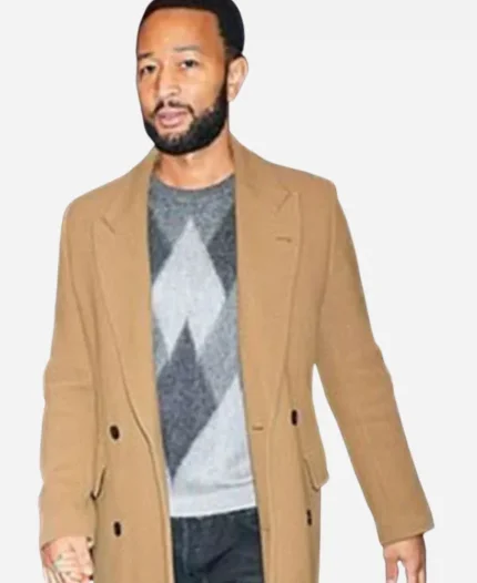 John Legend NYC Brown Coat