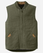 Josh Brolin Movie Weapons 2025 Mr. Graff Green Cotton Vest