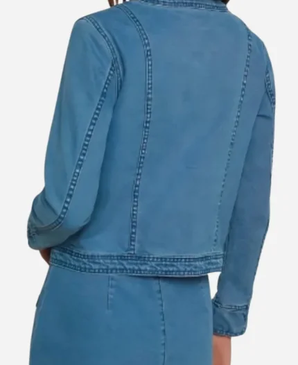 Joy Behar Multi Pocket Blue Denim Jacket